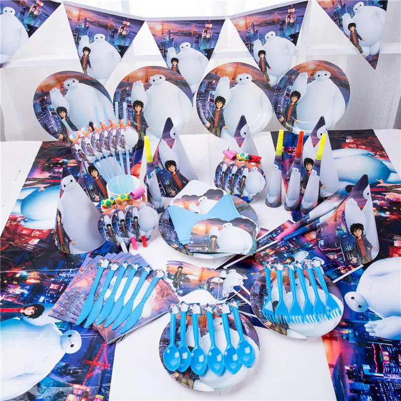 Cartoon Big Hero Baymax Disposable Tableware Sets Paper Plate Cups Gift Bags Kids Birthday Party Baby Shower Supplies
Cartoon Big Hero Baymax Disposable Tableware Sets Paper Plate Cups Gift Bags Kids Birthday Party Baby Shower Supplies