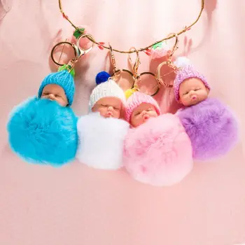 ISKYBOB Cute Fluffy Pompom Sleeping Baby Faux Rabbit Fur Pom pon Knitted Hat Baby Doll Bag Accessories
ISKYBOB Cute Fluffy Pompom Sleeping Baby Faux Rabbit Fur Pom pon Knitted Hat Baby Doll Bag Accessories