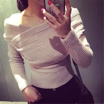US Women Casual Long Sleeve Short Knitwear Sweater 2017 New Lady Autumn Winter Pullover Casual Slim Top Coat
US Women Casual Long Sleeve Short Knitwear Sweater 2017 New Lady Autumn Winter Pullover Casual Slim Top Coat