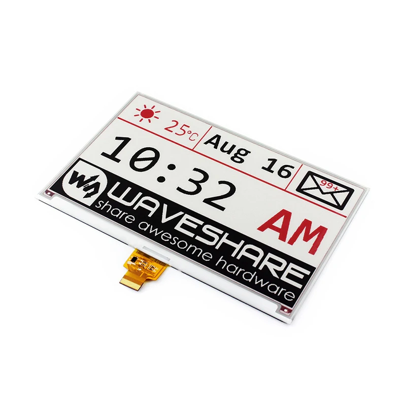ShenzhenMaker Store 7.5inch E-Ink Raw Display 640x384 E-papered Black White,SPI Interface,Without PCB, No Backlight
ShenzhenMaker Store 7.5inch E-Ink Raw Display 640x384 E-papered Black White,SPI Interface,Without PCB, No Backlight