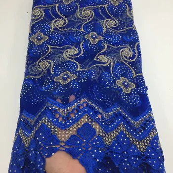 Latest 2019 African Lace Fabric Royal Blue Nigerian Wedding Rhinestones Beads Embroidered French Tulle Lace Material For Bridal
Latest 2019 African Lace Fabric Royal Blue Nigerian Wedding Rhinestones Beads Embroidered French Tulle Lace Material For Bridal