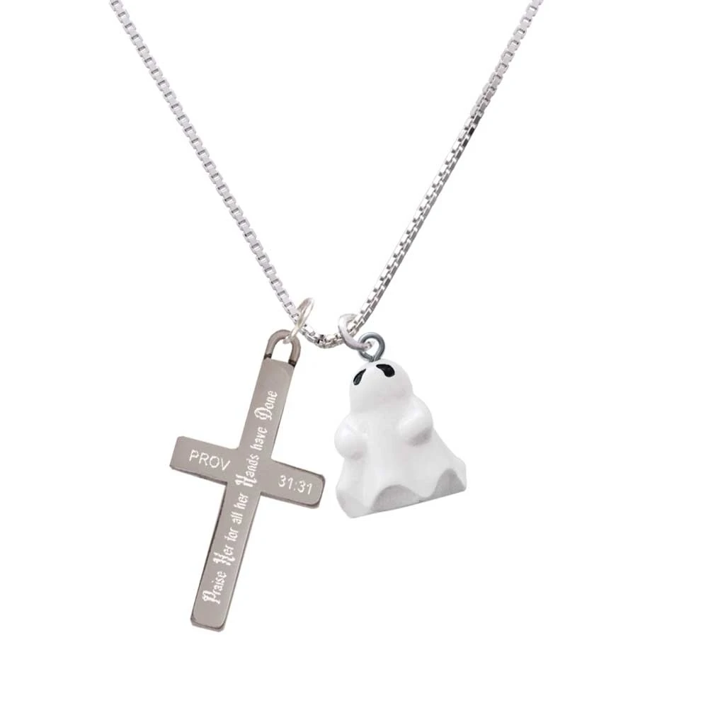 Resin Ghost - Praise Her - Cross Necklace