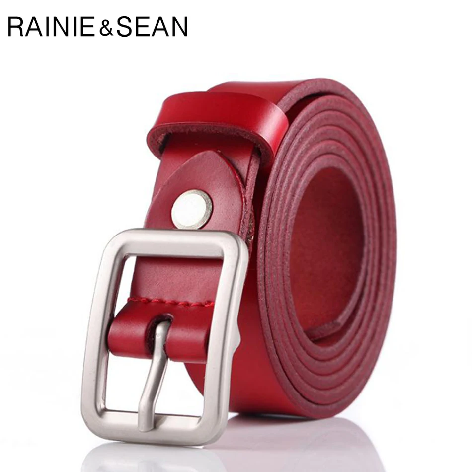RAINIE SEAN Vintage Belt Woman Red Genuine Cow Leather Belt Female Luxury Designer Brand Retro Pin Leather Ladies Jean Belts
RAINIE SEAN Vintage Belt Woman Red Genuine Cow Leather Belt Female Luxury Designer Brand Retro Pin Leather Ladies Jean Belts