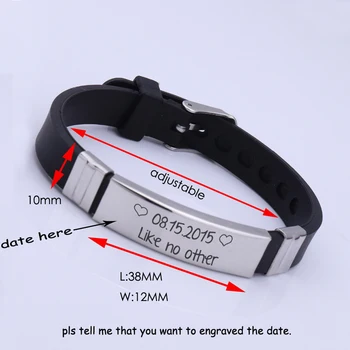 Stainless Steel And Silica Gel Bracelet Hand Stamped Like No Other Personalized Date For Special Anniversary Jewelry Gift
Stainless Steel And Silica Gel Bracelet Hand Stamped Like No Other Personalized Date For Special Anniversary Jewelry Gift