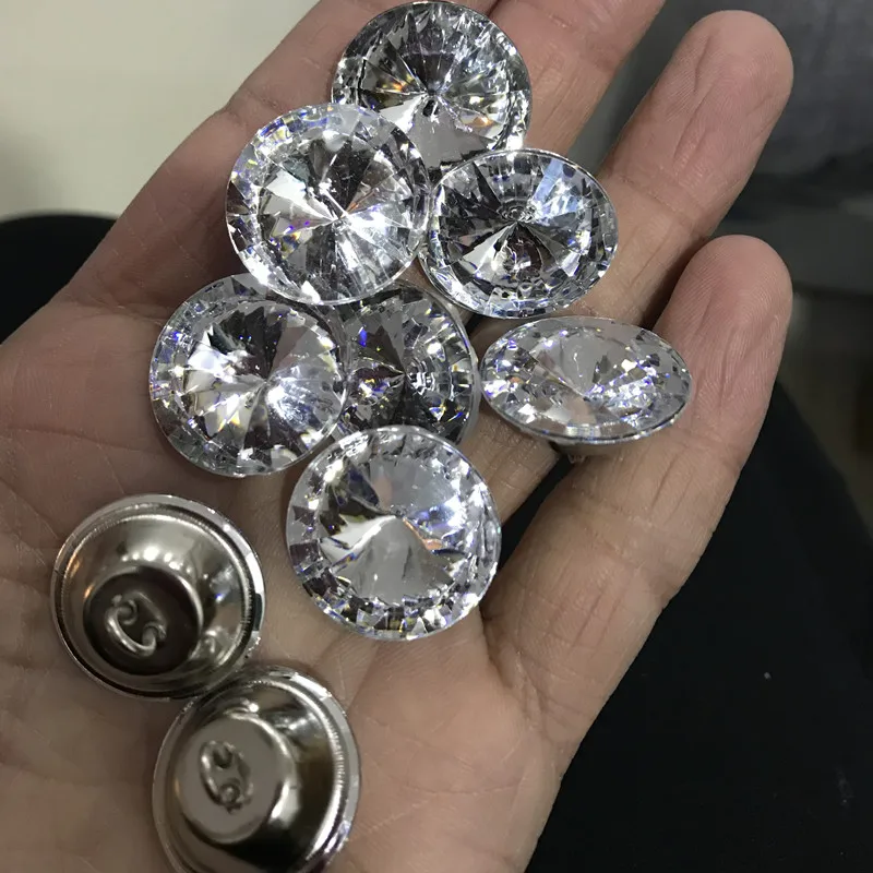 50Pcs/lot acrylic Crystal Buttons Sewing Sofa DIY Diamond Upholstery Headboard Buttons Accessories 25MM
50Pcs/lot acrylic Crystal Buttons Sewing Sofa DIY Diamond Upholstery Headboard Buttons Accessories 25MM