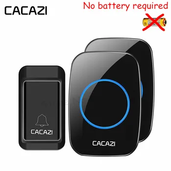 CACAZI Black Self-powered Waterproof Wireless Doorbell No battery button+1 2 3 EU/US Receiver Doorbells LED light Home Door Bell
CACAZI Black Self-powered Waterproof Wireless Doorbell No battery button+1 2 3 EU/US Receiver Doorbells LED light Home Door Bell