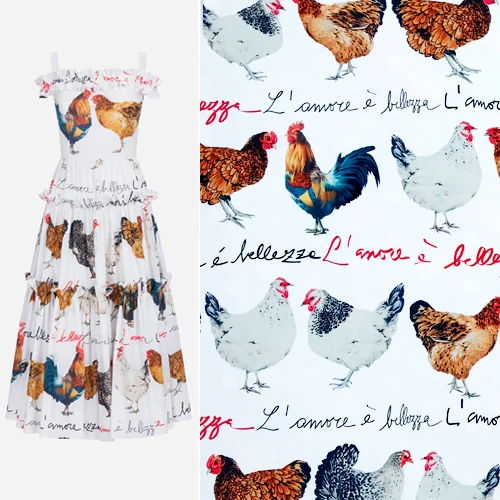 The Hen Print L'Amore E Bellezza Four Way Little Stretch Polyester Fabric for Woman Summer Dress Skirt Shirt Sewing DIY-AF740
The Hen Print L'Amore E Bellezza Four Way Little Stretch Polyester Fabric for Woman Summer Dress Skirt Shirt Sewing DIY-AF740