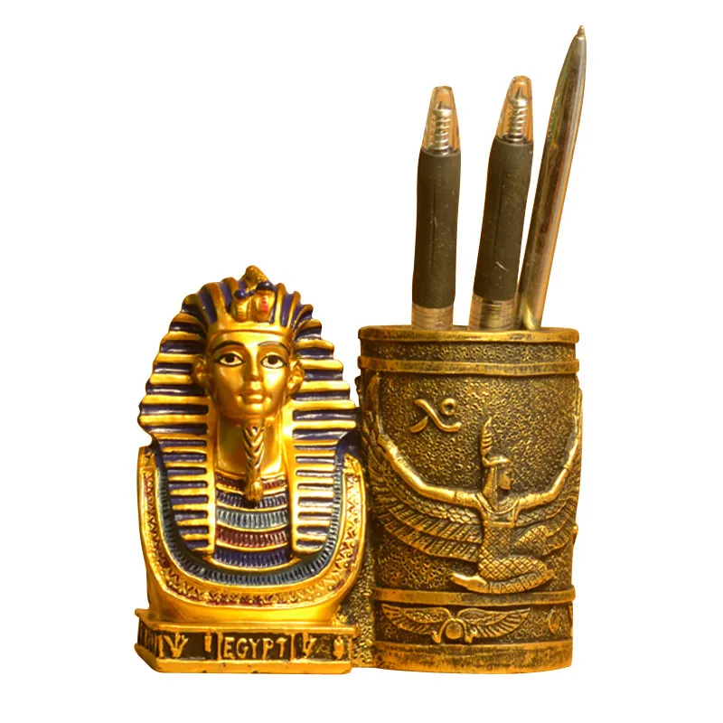 Ancient Egyptian Pharaoh Pencil Vase Statue Penholder Pen Set Home Study Desk Decoration Ornament Gift R271
Ancient Egyptian Pharaoh Pencil Vase Statue Penholder Pen Set Home Study Desk Decoration Ornament Gift R271