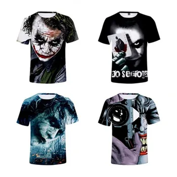 Cosplay The Dark Knight 3D Printed T Shirt Men Joker Face Casual O-neck Male tshirt Clown Short Sleeve Cosplay Funny T shirts
Cosplay The Dark Knight 3D Printed T Shirt Men Joker Face Casual O-neck Male tshirt Clown Short Sleeve Cosplay Funny T shirts