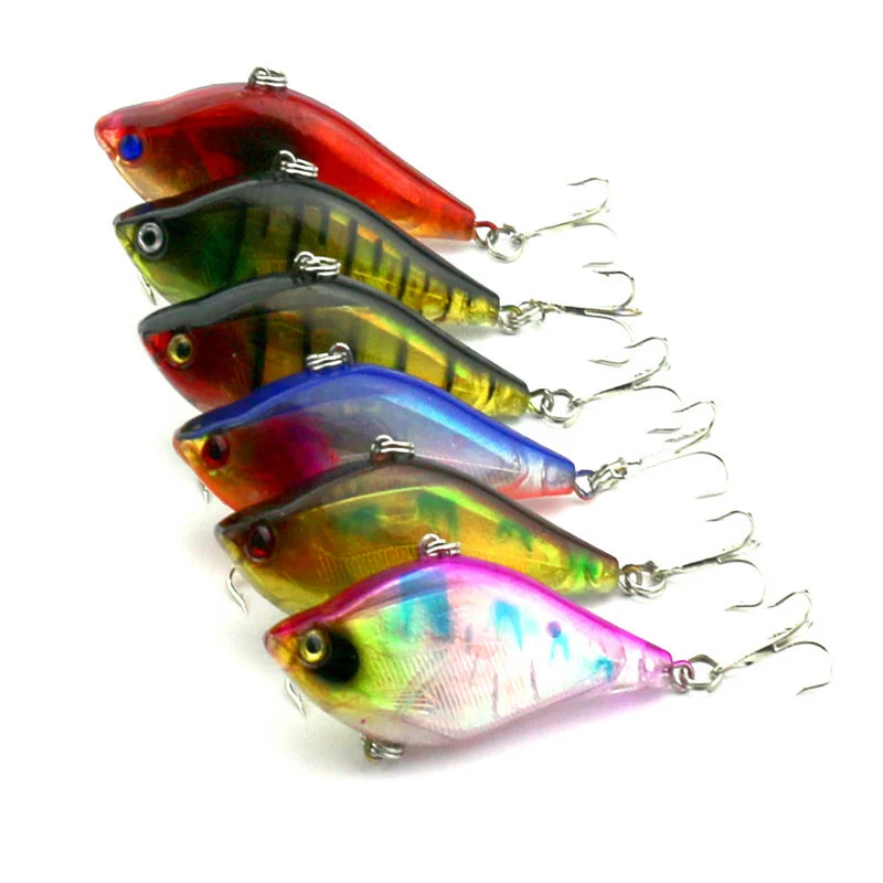 6pcs/lot random color Vibration Fishing lures 6cm/13.1g 8# hook Multi colors VIB Plastic Hard Bait Vibe Rattle Hooks Crankbaits
6pcs/lot random color Vibration Fishing lures 6cm/13.1g 8# hook Multi colors VIB Plastic Hard Bait Vibe Rattle Hooks Crankbaits