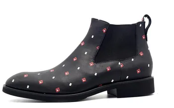 Martin boots men's cow leather elestic band pointed toe fashion soft leather Red and white spots flat casual leather boots
Martin boots men's cow leather elestic band pointed toe fashion soft leather Red and white spots flat casual leather boots