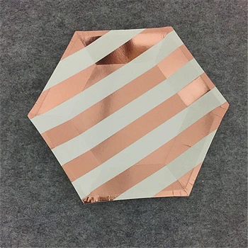 16pcs Rose Gold Stripe Large 9inch Paper Plates Hexagon Dinner Wedding Party Decor Bridal Shower Engagement Party Supplies
16pcs Rose Gold Stripe Large 9inch Paper Plates Hexagon Dinner Wedding Party Decor Bridal Shower Engagement Party Supplies