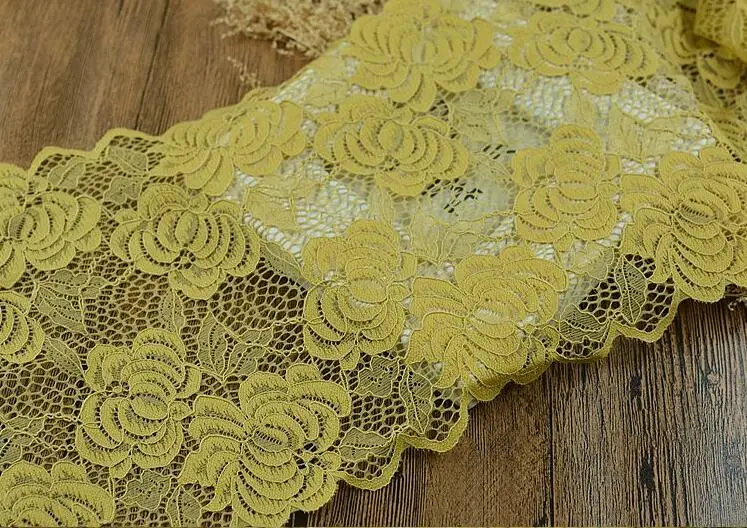 1 Meter Ginger Yellow Elastic Lace Trim For DIY Clothing Accessories Sewing Applique Stretch French Net Lace Fabric 21.5cm
1 Meter Ginger Yellow Elastic Lace Trim For DIY Clothing Accessories Sewing Applique Stretch French Net Lace Fabric 21.5cm