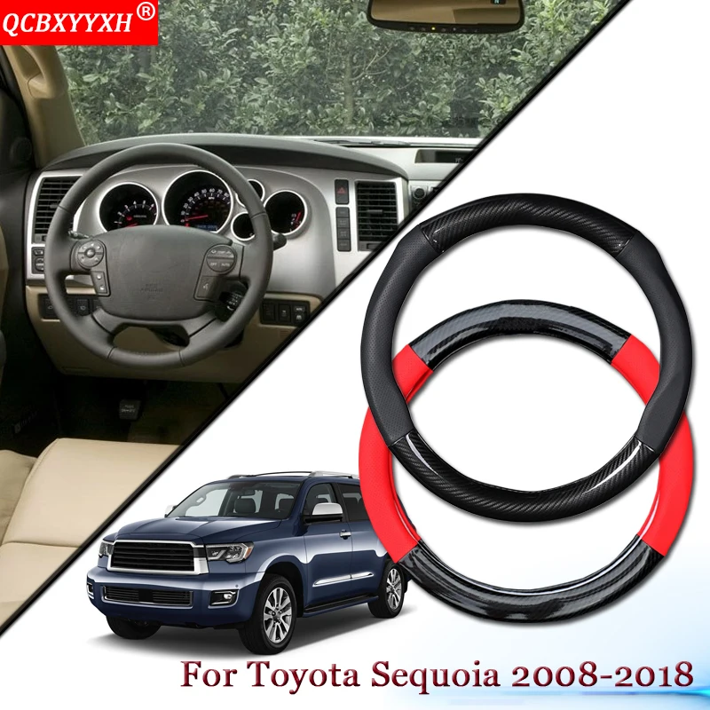 Car Styling Carbon Fiber Leather Car Steering Wheel Cover Car Steering-wheel Hubs Auto Accessories For Toyota Sequoia 2008-2018
Car Styling Carbon Fiber Leather Car Steering Wheel Cover Car Steering-wheel Hubs Auto Accessories For Toyota Sequoia 2008-2018