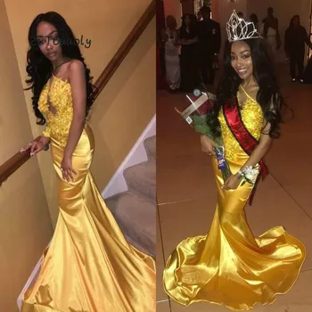 Yellow One Sleeve Evening Dress Elegant Mermaid Pageant Prom Dresses For Black Girls Tight Slim Satin Long Formal Party Dress
Yellow One Sleeve Evening Dress Elegant Mermaid Pageant Prom Dresses For Black Girls Tight Slim Satin Long Formal Party Dress