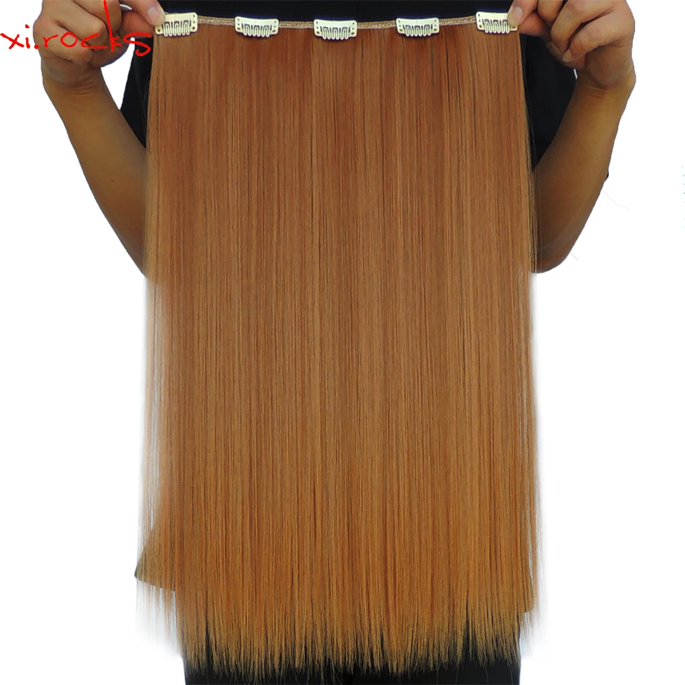 2 Piece Xi.rocks 5 Clip in Hair Extension 50cm Synthetic Hair Clips Extensiones 50g Straight Hairpin Hairpiece Ginger Color 27S
2 Piece Xi.rocks 5 Clip in Hair Extension 50cm Synthetic Hair Clips Extensiones 50g Straight Hairpin Hairpiece Ginger Color 27S