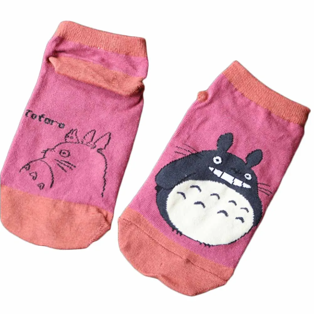 New Totoro Cartoon Cotton Socks Slippers Boat Slippers for Women short tube tube socks skateboard lady free shipping