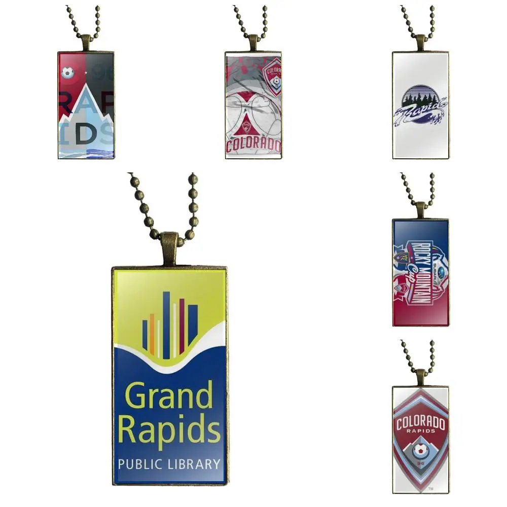 EJ glaze Colorado Rapids стеклянное колье с кабошоном прямоугольное ожерелье бронзовое