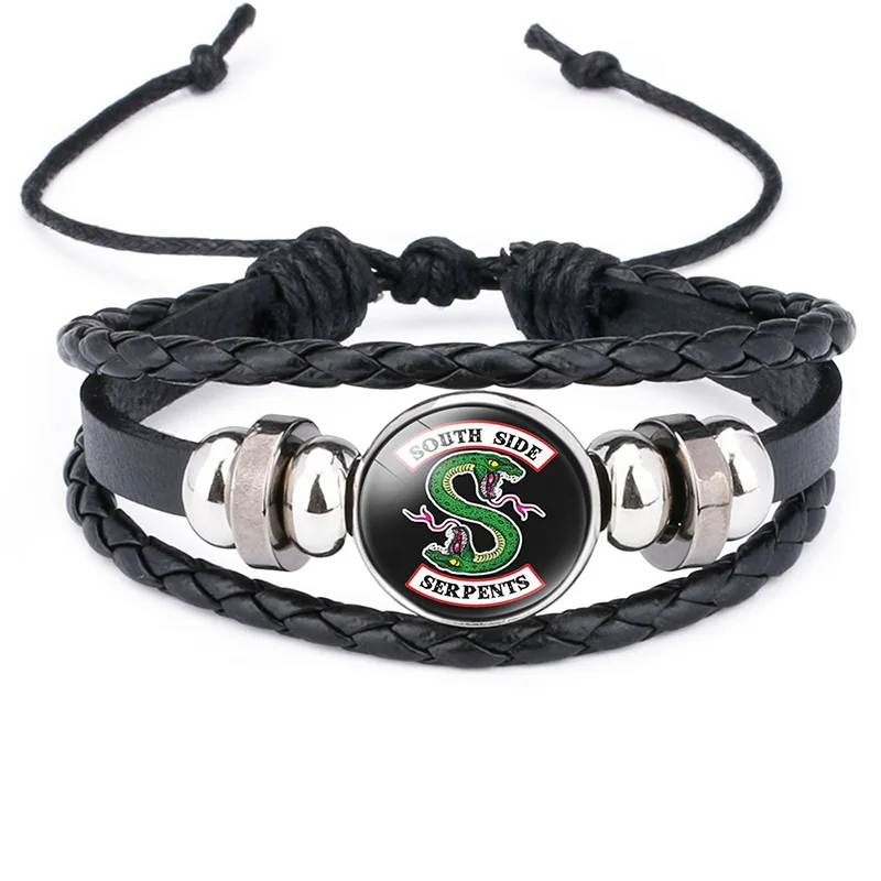 Movie Riverdale Jughead Jones Bracelet cosplay Costumes prop south side serpents Pattern Glass wristband Hand Chain
Movie Riverdale Jughead Jones Bracelet cosplay Costumes prop south side serpents Pattern Glass wristband Hand Chain
