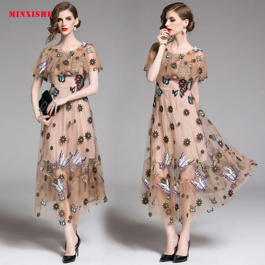 Summer Women Dress 2019 Sexy Vintage Bodycon Elegant Retro Mesh embroidery Midi Maxi Floral Sashes Casual party night Long Dress
Summer Women Dress 2019 Sexy Vintage Bodycon Elegant Retro Mesh embroidery Midi Maxi Floral Sashes Casual party night Long Dress