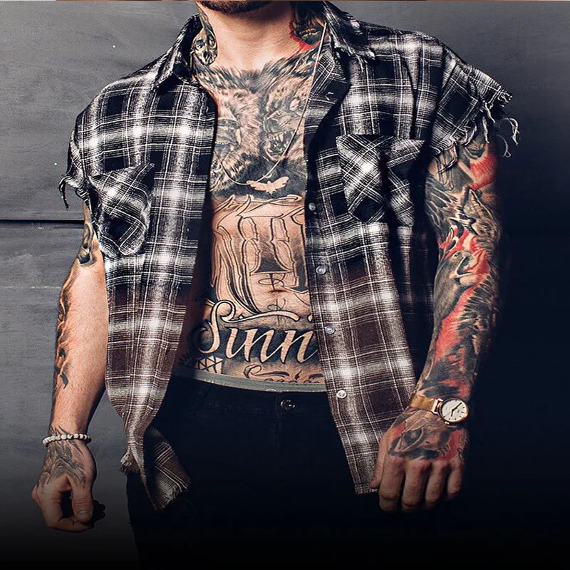 BUTZ men's 2019 summer popular logo plaid short-sleeved shirt men's lapel loose shirt jacket
BUTZ men's 2019 summer popular logo plaid short-sleeved shirt men's lapel loose shirt jacket