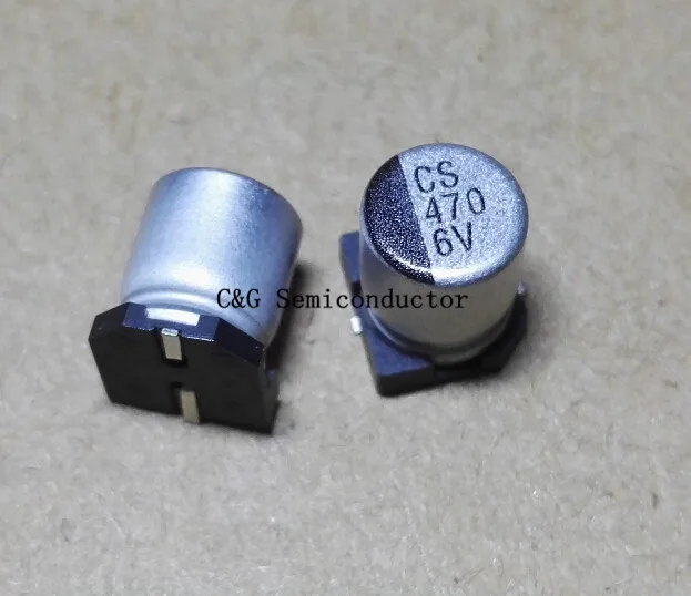 20pcs 6.3V 470UF SMD 6x7mm chip Aluminum Electrolytic Capacitor