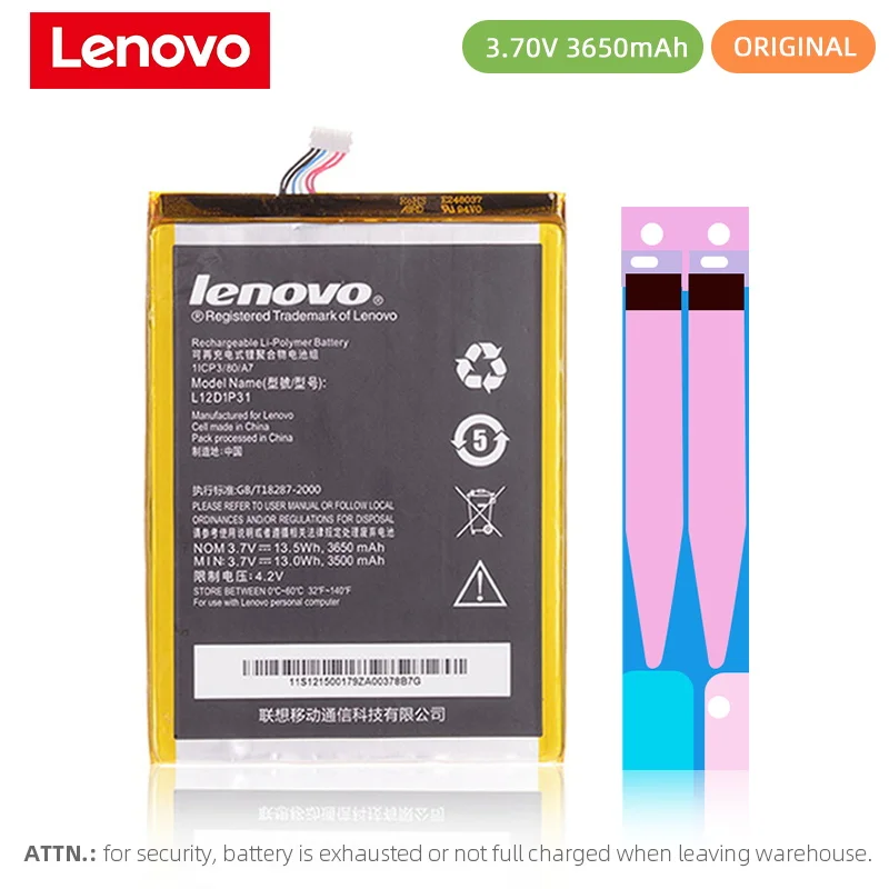 Original Battery for Lenovo IdeaTab lepad A1000 A1010 A5000 A3000 L12D1P31 3650mAh Full Capacity For Lenovo a1000 battery
Original Battery for Lenovo IdeaTab lepad A1000 A1010 A5000 A3000 L12D1P31 3650mAh Full Capacity For Lenovo a1000 battery