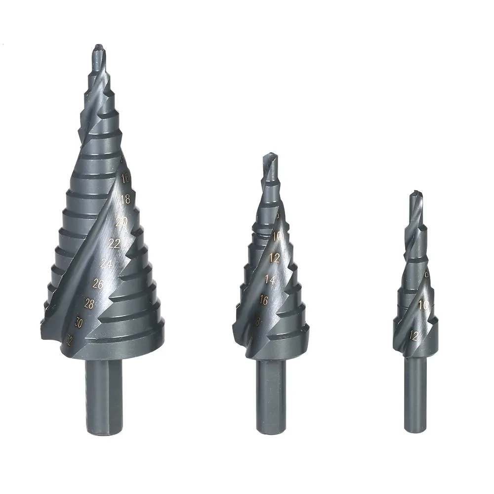 3pcs HSS Steel Titanium Step Drill Bit 4-12mm 4-20mm 4-32mm Step Cone Cutt Tools Woodworking Wood Metal Drill Bit Set
3pcs HSS Steel Titanium Step Drill Bit 4-12mm 4-20mm 4-32mm Step Cone Cutt Tools Woodworking Wood Metal Drill Bit Set