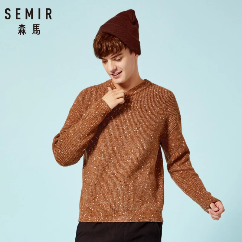 SEMIR Men Wool Blend Ribbed Knit Sweater Men's Pullover Sweater Ribbing at Crewneck Cuff and Hem in Casual Style for Winter
SEMIR Men Wool Blend Ribbed Knit Sweater Men's Pullover Sweater Ribbing at Crewneck Cuff and Hem in Casual Style for Winter