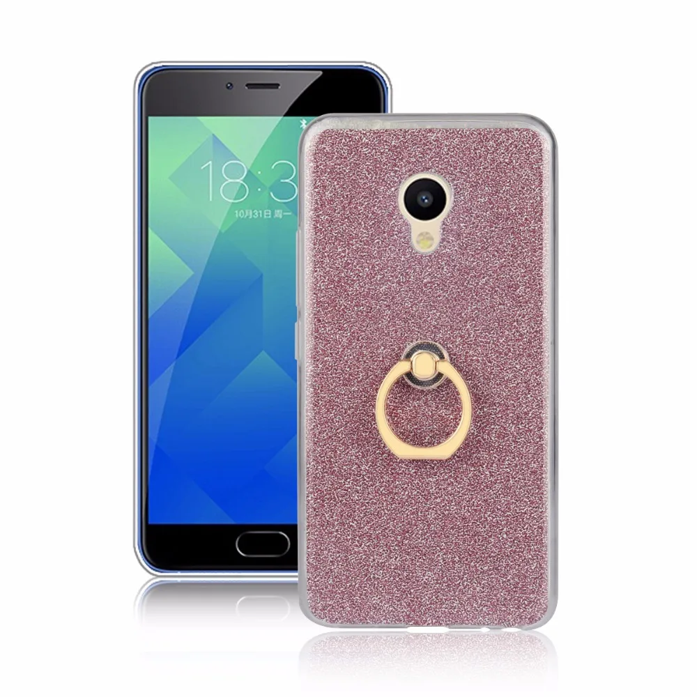 Luxury Magnetic For Meizu M5 Case Silicone Tpu 5.2inch Soft Cover Glitter Pink Coque for meizu M 5 Mobile Phone Cases Holder Gel | Мобильные