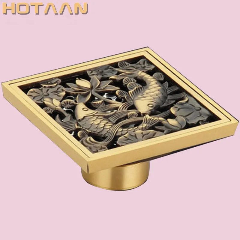 Free Shipping High Quality Antique Brass Carved Flower Art Bathroom Accessory Floor Drain Waste Grate100mm*100mm YT-2109
Free Shipping High Quality Antique Brass Carved Flower Art Bathroom Accessory Floor Drain Waste Grate100mm*100mm YT-2109