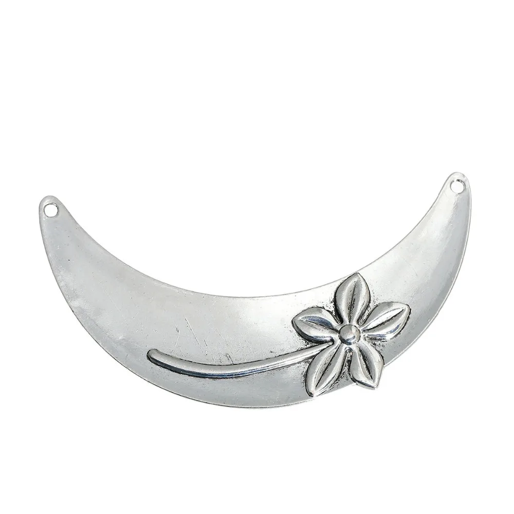 DoreenBeads Zinc Alloy Bohemia Connectors Jewelry Findings Half Moon Antique Silver Color Flower Carved 10cm x 5.5cm, 2 PCs
DoreenBeads Zinc Alloy Bohemia Connectors Jewelry Findings Half Moon Antique Silver Color Flower Carved 10cm x 5.5cm, 2 PCs
