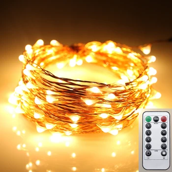 5/10m 50/100Leds 8Modes Remote Control Copper Wire Battery Powered Waterproof Led String Lights Dimmable Christmas Fairy Lights
5/10m 50/100Leds 8Modes Remote Control Copper Wire Battery Powered Waterproof Led String Lights Dimmable Christmas Fairy Lights