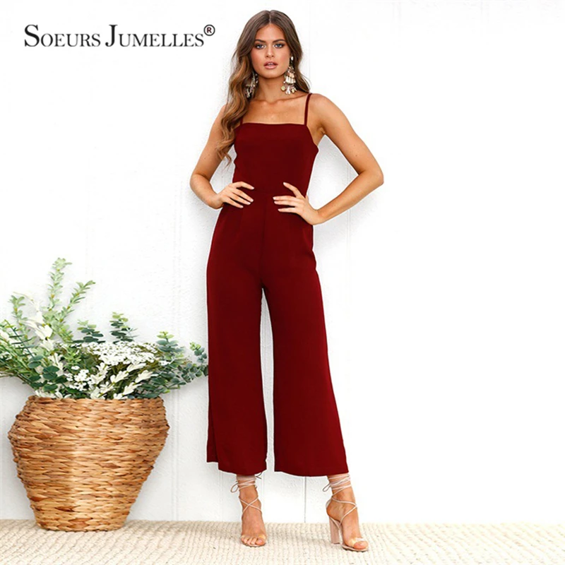2019 Spring Elegant Casual Solid Jumpsuit Sling Office Ladies Workwear Sleeveless Bodycon Mid Waist Jumpsuits Long Rompers 0720
2019 Spring Elegant Casual Solid Jumpsuit Sling Office Ladies Workwear Sleeveless Bodycon Mid Waist Jumpsuits Long Rompers 0720