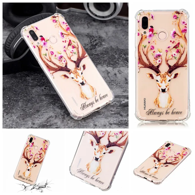 For Huawei P20 Lite Phone Bags Four angle ShockProof 3D Relief Cartoon Silicone Case For Huawei P20Lite TPU Soft Back Cover (3)