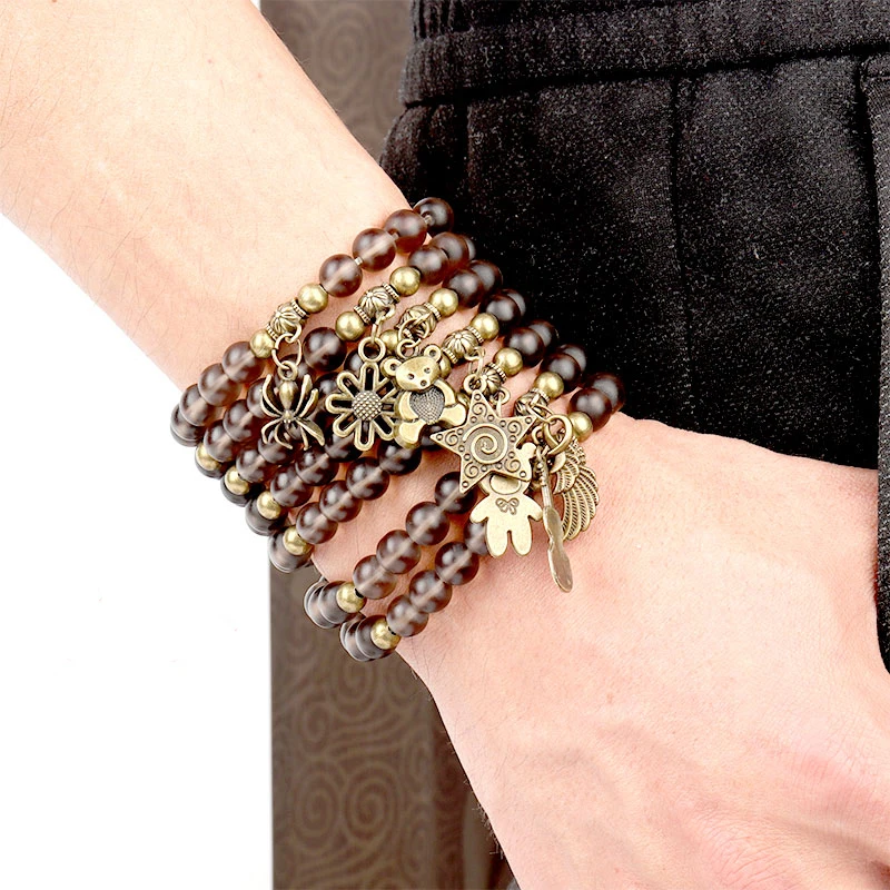 Vintage Charm Bracelets Bangles Women Natural Stone Matte Beads Elephant Rabbit Insect Heart Pendant Beaded Bracelet Men Jewelry
Vintage Charm Bracelets Bangles Women Natural Stone Matte Beads Elephant Rabbit Insect Heart Pendant Beaded Bracelet Men Jewelry