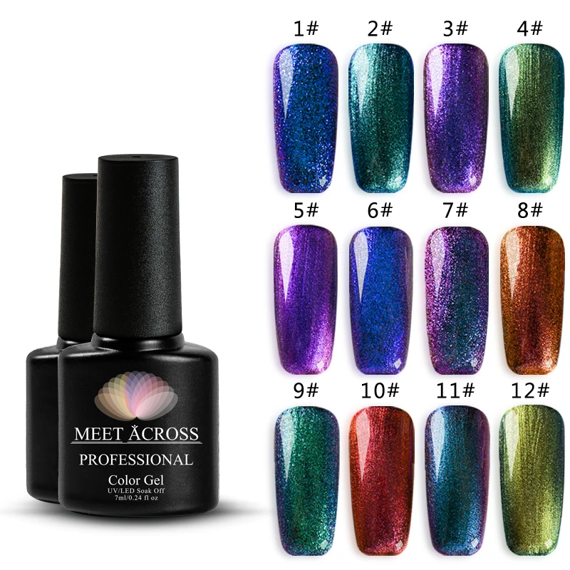 Meet Across Holographic Chameleon Cat Eye Nail Gel Polish Magnetic Soak Off UV Gel Manicure Nail Art Varnish Black Base Needed
Meet Across Holographic Chameleon Cat Eye Nail Gel Polish Magnetic Soak Off UV Gel Manicure Nail Art Varnish Black Base Needed