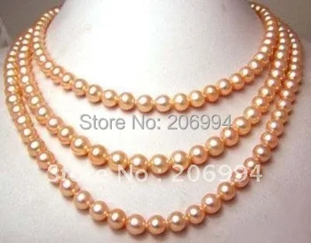Wholesales Excellent 3 rows 7-8mm Genuine Freshwater Pink pearl Necklace fashion jewellery free shipping
Wholesales Excellent 3 rows 7-8mm Genuine Freshwater Pink pearl Necklace fashion jewellery free shipping
