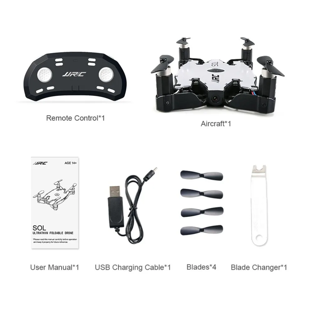 

JJR/C H49 2 4GHz Ultra thin Foldable Mini Quadcopter Drone with Wifi FPV 720P HD Live Video Camera Altitude Hold 360' Flips HOT!