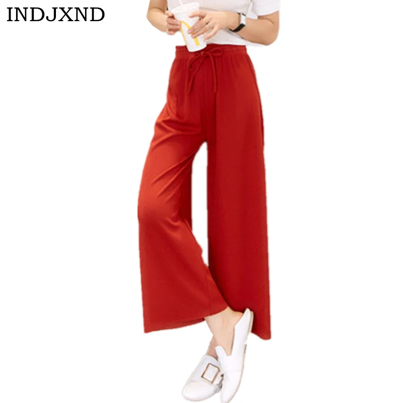 INDJXND Summer Slim Fluid Wide Leg Pants Female Trousers Pure Color Plus Size High Wide-Leg Pants Feet Straight Casual Boot Cut
INDJXND Summer Slim Fluid Wide Leg Pants Female Trousers Pure Color Plus Size High Wide-Leg Pants Feet Straight Casual Boot Cut