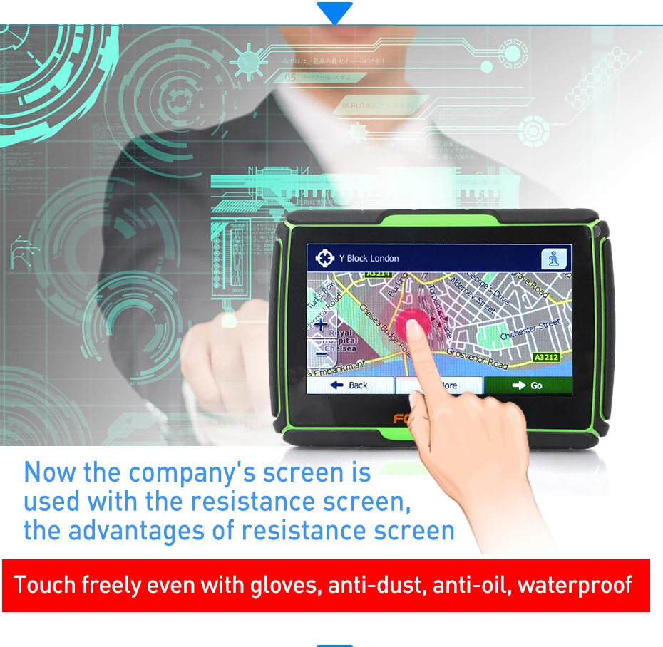 2018 New 256M RAM 8GB Flash 4.3 Inch Moto GPS Navigator Waterproof Bluetooth Motorcycle gps Navigation Free Maps! 17