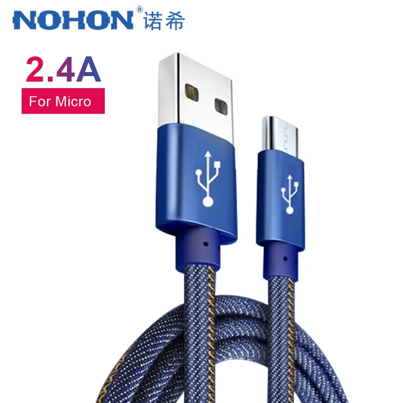 NOHON Micro Зарядка через usb кабель Andriod для samsung S6 Xiaomi Redmi Примечание 4X телефон Длинные