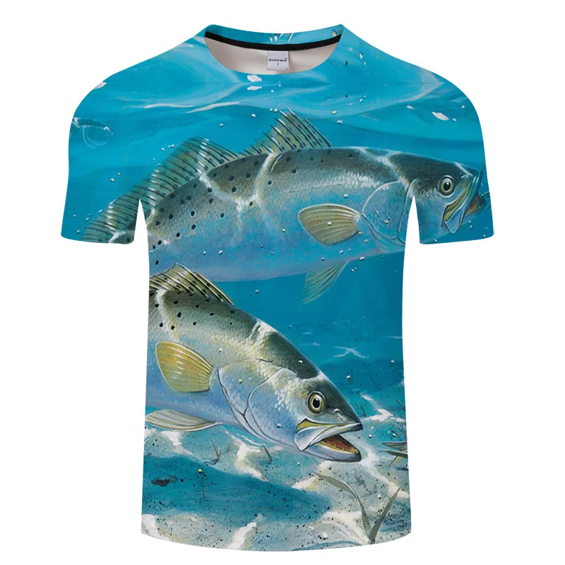 Summer men's short sleeve print T-shirt and 3d printed men's and women's T-shirt with electric fish catching pattern Asian size
Summer men's short sleeve print T-shirt and 3d printed men's and women's T-shirt with electric fish catching pattern Asian size
