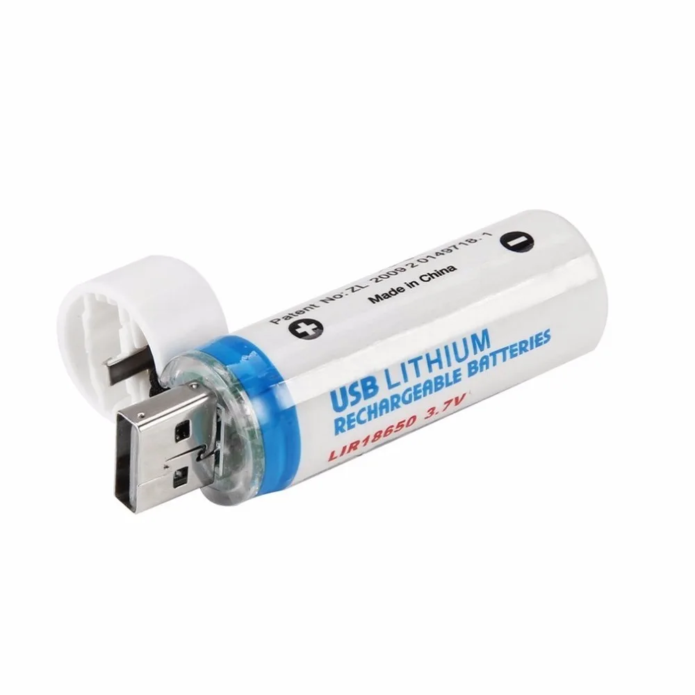 

hot 18650 3.7V 1A 1400mAh USB Lithium Rechargeable Battery for Torch Flashlights Led flashing indicator charging