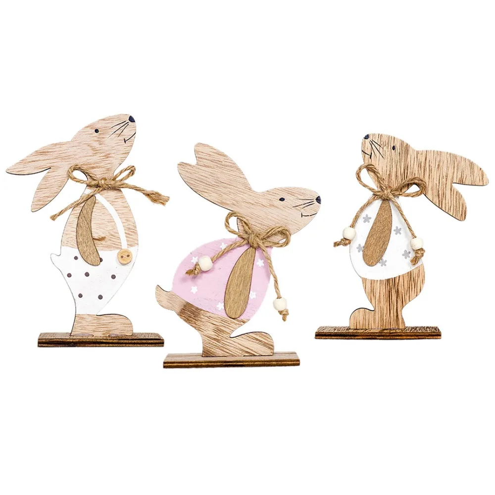 cj0007 New Easter Decorations Wooden Rabbit Shapes Ornaments Craft Gifts Dining Room Bedside TV Table Easter Display Khaki #T
cj0007 New Easter Decorations Wooden Rabbit Shapes Ornaments Craft Gifts Dining Room Bedside TV Table Easter Display Khaki #T