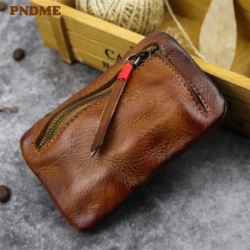PNDME vintage small top layer leather coin purse simple handmade soft genuine leather mini luxury zipper money and cards bags
PNDME vintage small top layer leather coin purse simple handmade soft genuine leather mini luxury zipper money and cards bags