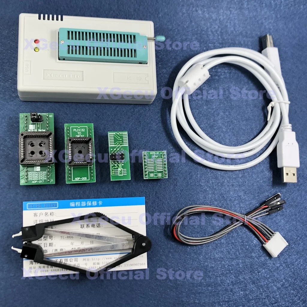 V8.51 XGecu TL866II Plus USB universal Programmer support 15000+IC SPI Flash NAND EEPROM MCU PIC AVR+4PCS ADAPTER+PLCC EXTRACTOR
V8.51 XGecu TL866II Plus USB universal Programmer support 15000+IC SPI Flash NAND EEPROM MCU PIC AVR+4PCS ADAPTER+PLCC EXTRACTOR