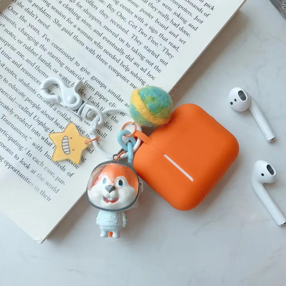 New Space Squirrel Pendant for Apple Airpods 1 2 Generation Universal Silicone Headphone Case Drop Soft TPU Case for Airpods box
New Space Squirrel Pendant for Apple Airpods 1 2 Generation Universal Silicone Headphone Case Drop Soft TPU Case for Airpods box