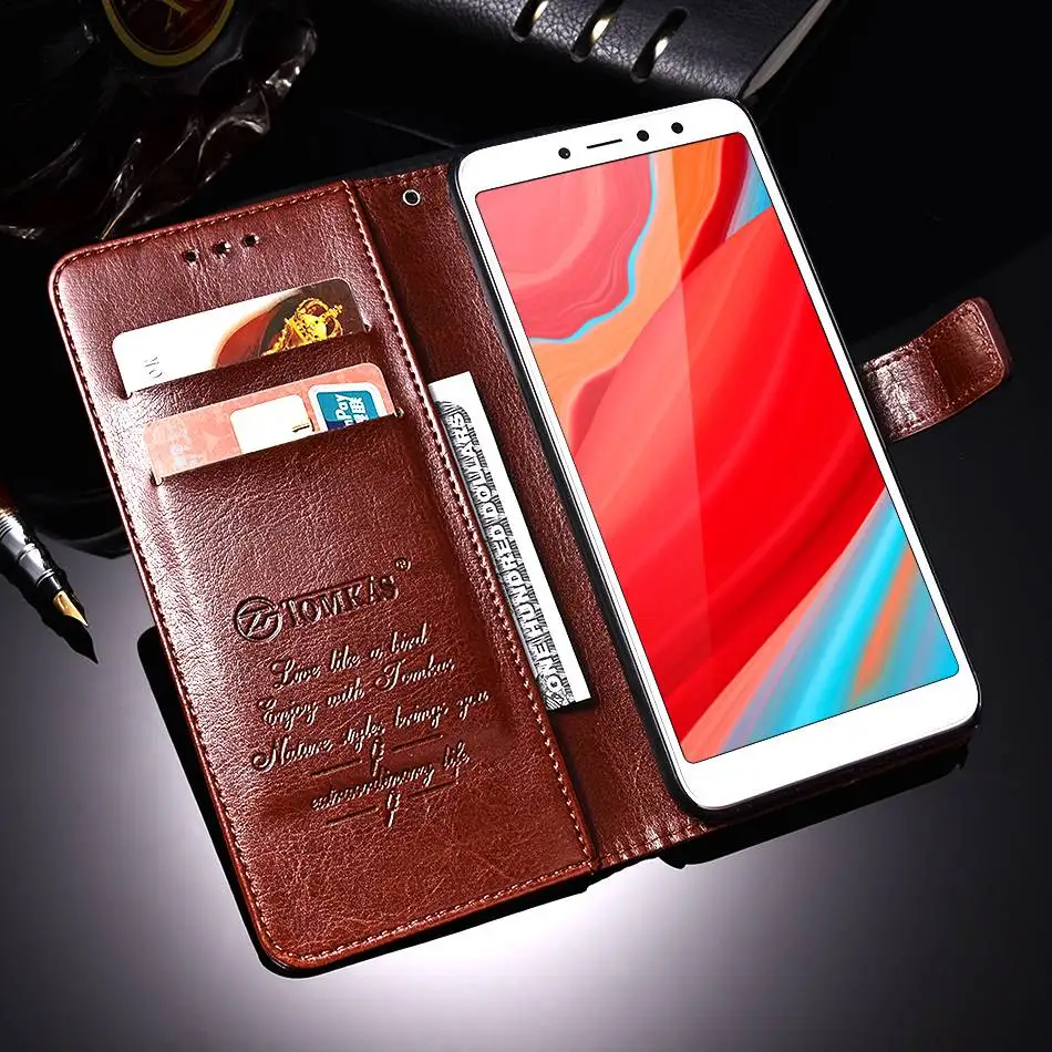 TOMKAS Case For Xiaomi Redmi S2 Case Wallet PU Cases Business Luxury For Xiaomi Redmi S2 Coque Vintage Back cover