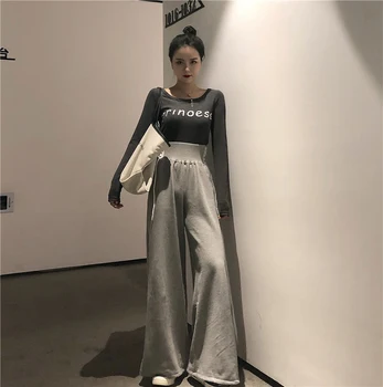 Fashion Suit Female Autumn Dress 2019 New Long Sleeve Top Chic High Waist and Broad Legs Casual Pants and Trousers Ladies suits
Fashion Suit Female Autumn Dress 2019 New Long Sleeve Top Chic High Waist and Broad Legs Casual Pants and Trousers Ladies suits